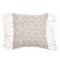 macrame long decorative pillow